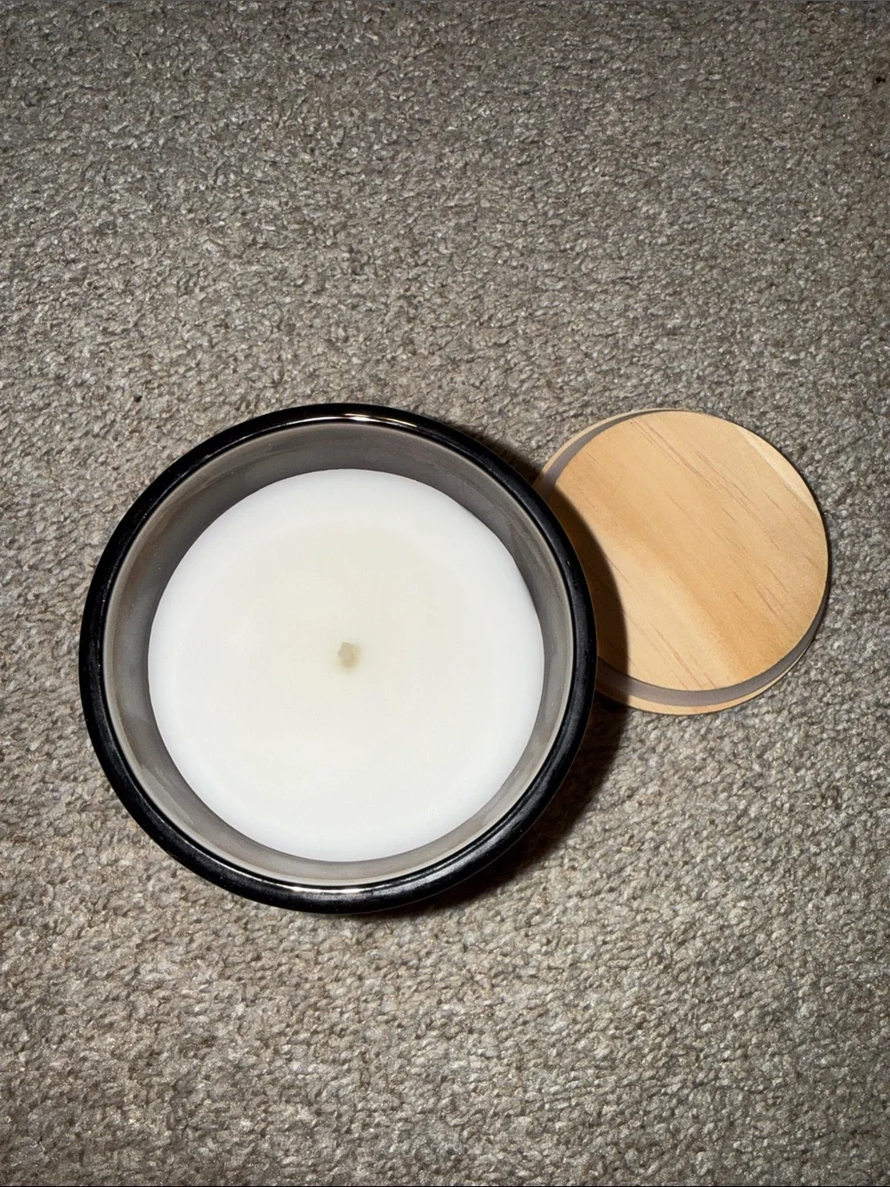 Target Bookish Candle - Amber Brown Glass with Light Wood Lid